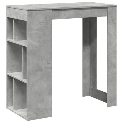 Bartafel met rekken 102x50x103,5 cm bewerkt hout betongrijs