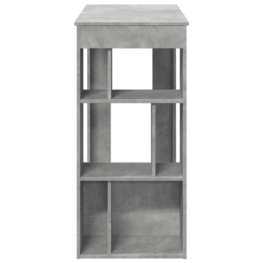 Bartafel met rekken 102x50x103,5 cm bewerkt hout betongrijs