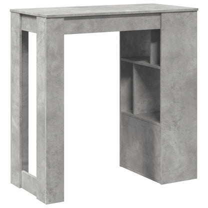 Bartafel met rekken 102x50x103,5 cm bewerkt hout betongrijs