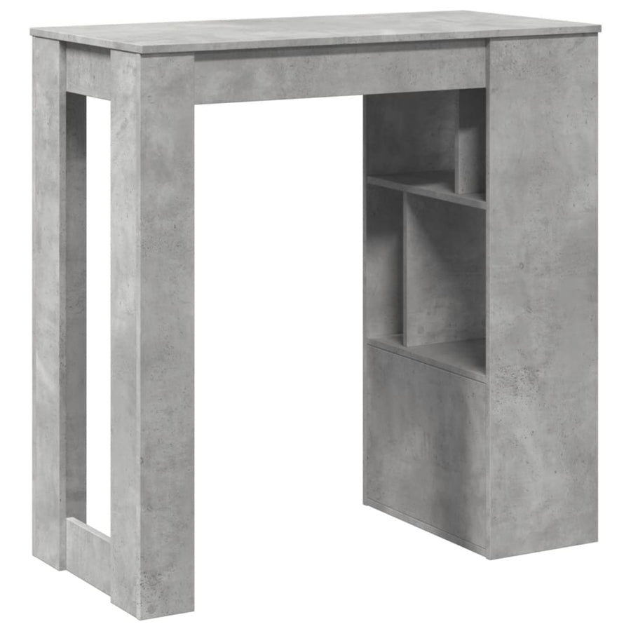 Bartafel met rekken 102x50x103,5 cm bewerkt hout betongrijs