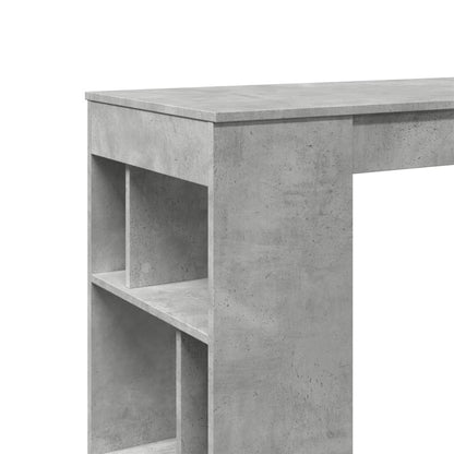 Bartafel met rekken 102x50x103,5 cm bewerkt hout betongrijs