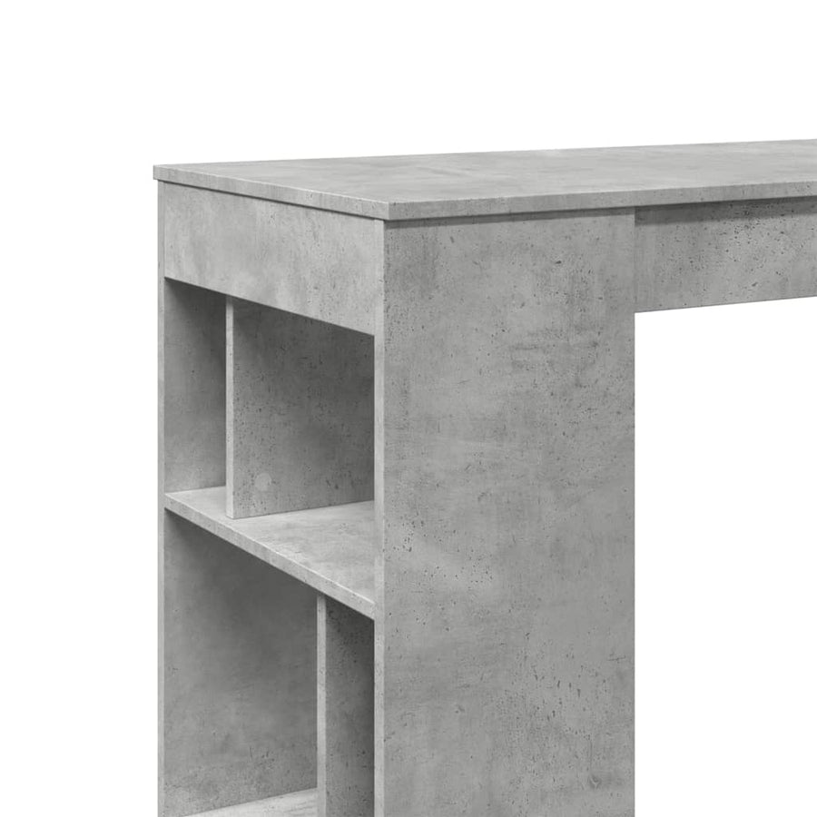 Bartafel met rekken 102x50x103,5 cm bewerkt hout betongrijs