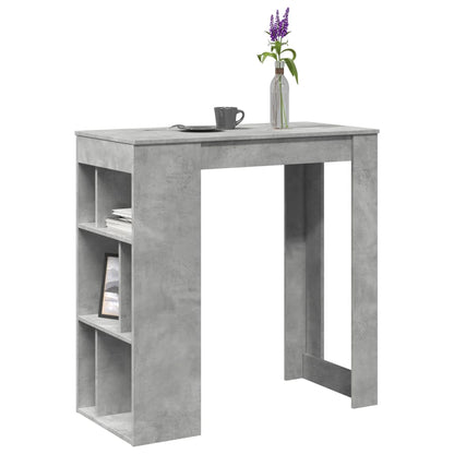 Bartafel met rekken 102x50x103,5 cm bewerkt hout betongrijs