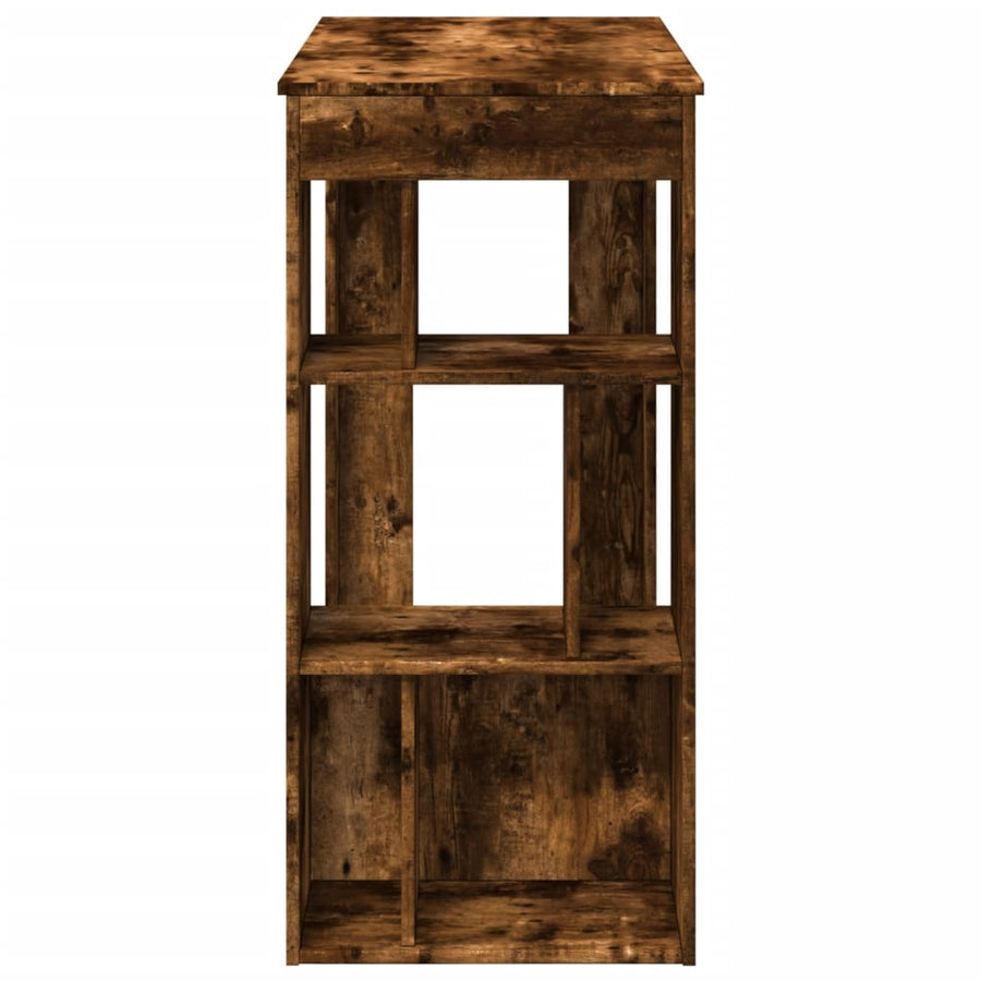 Bartafel met rekken 102x50x103,5 cm bewerkt hout gerookt eiken