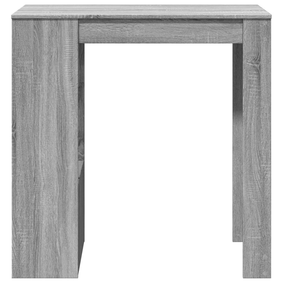 Bartafel met rekken 102x50x103,5 cm bewerkt hout grijs sonoma