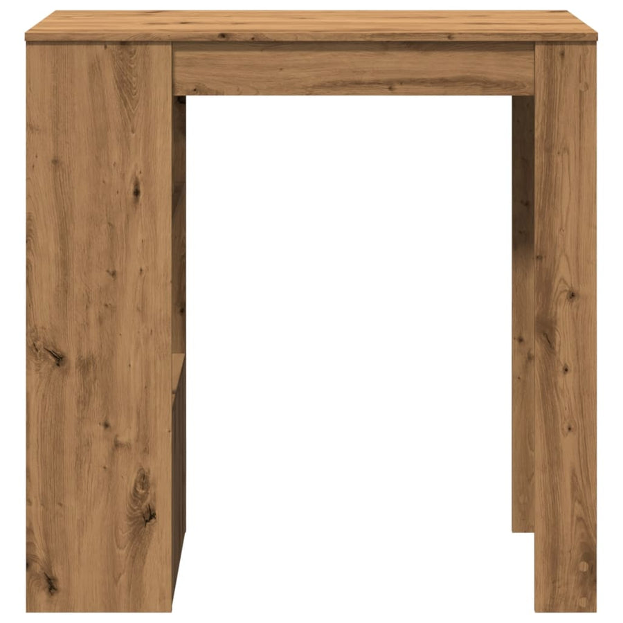 Bartafel met rekken 102x50x103,5 cm hout artisanaal eikenkleur