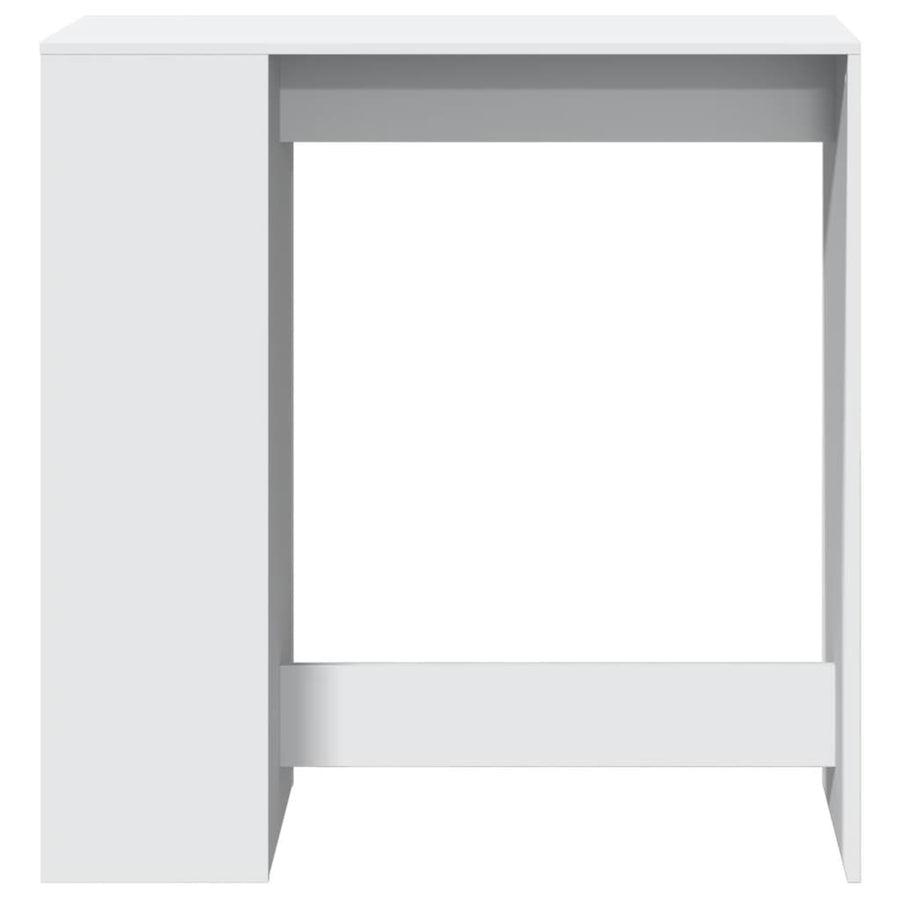 Bartafel met rekken 101x40x103,5 cm bewerkt hout wit