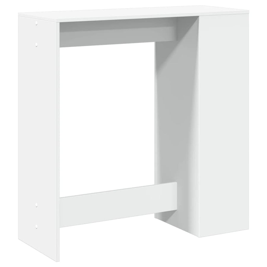 Bartafel met rekken 101x40x103,5 cm bewerkt hout wit