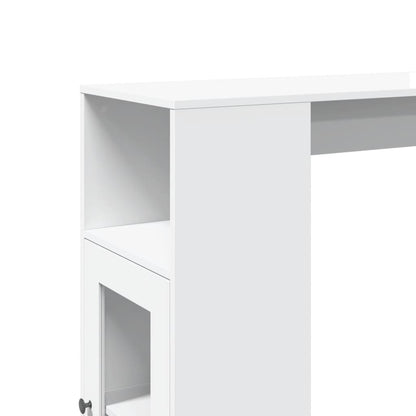 Bartafel met rekken 101x40x103,5 cm bewerkt hout wit