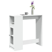 Bartafel 101x40x103,5 cm bewerkt hout wit