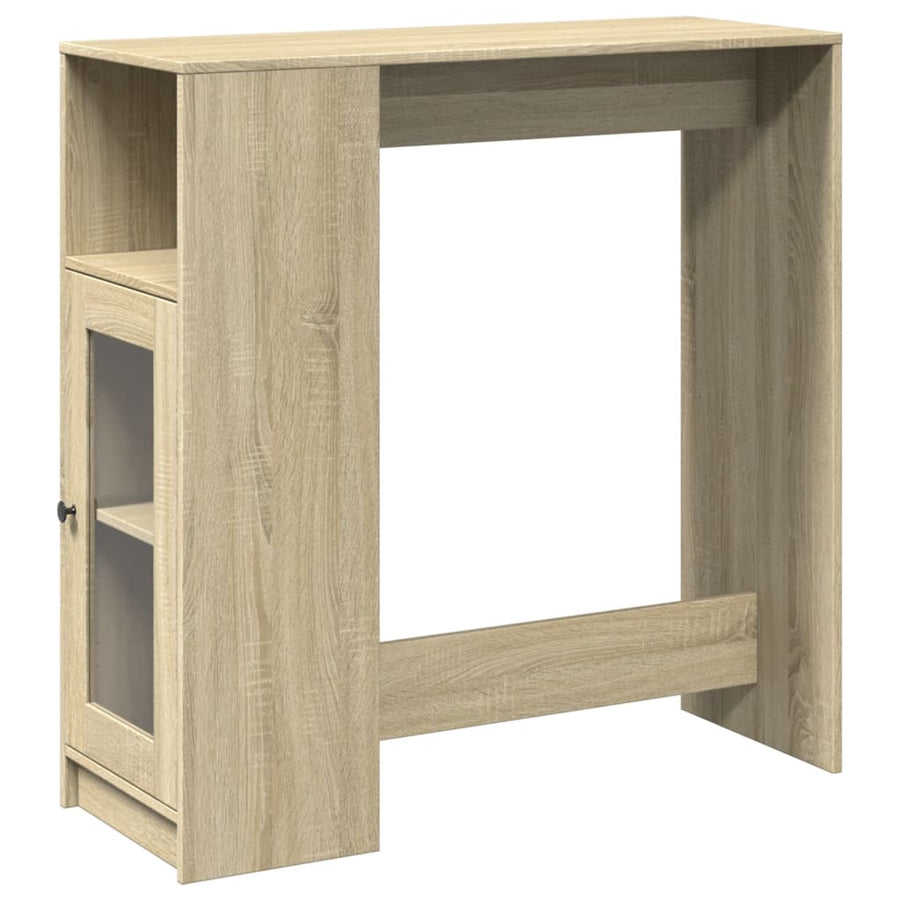 Bartafel met rekken 101x40x103,5 cm hout sonoma eikenkleur