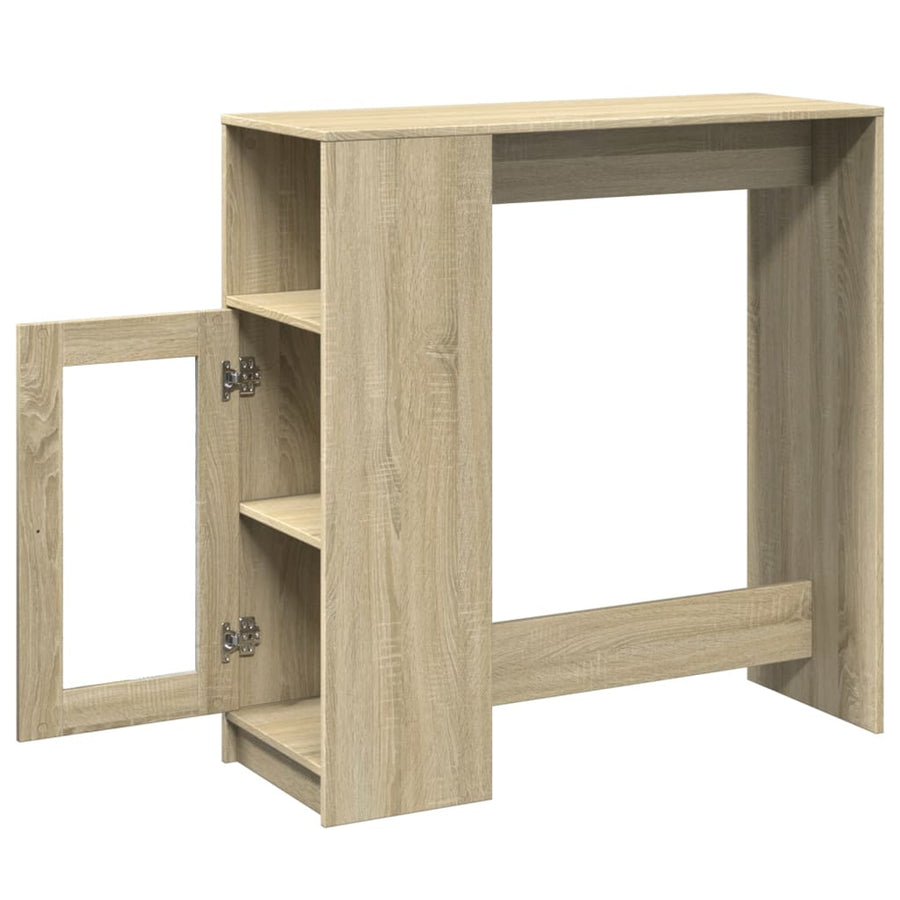 Bartafel met rekken 101x40x103,5 cm hout sonoma eikenkleur