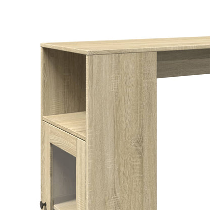 Bartafel met rekken 101x40x103,5 cm hout sonoma eikenkleur