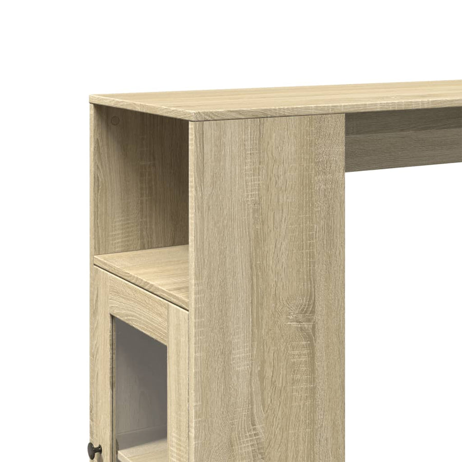 Bartafel met rekken 101x40x103,5 cm hout sonoma eikenkleur