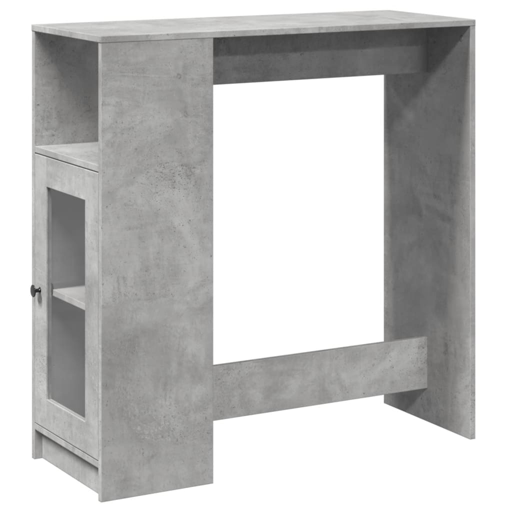 Bartafel met rekken 101x40x103,5 cm bewerkt hout betongrijs