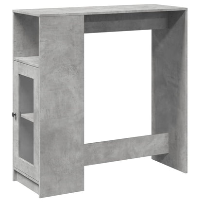 Bartafel met rekken 101x40x103,5 cm bewerkt hout betongrijs