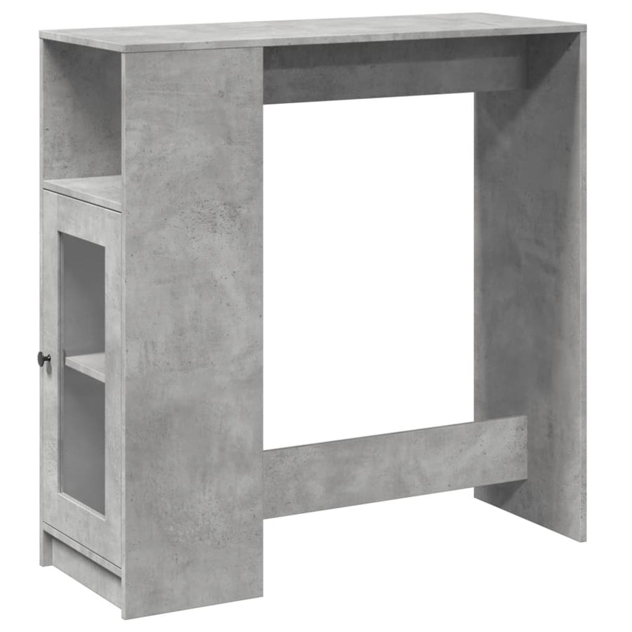 Bartafel met rekken 101x40x103,5 cm bewerkt hout betongrijs