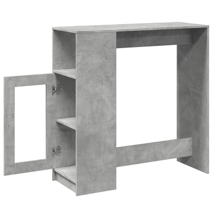 Bartafel met rekken 101x40x103,5 cm bewerkt hout betongrijs