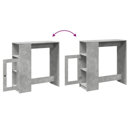 Bartafel met rekken 101x40x103,5 cm bewerkt hout betongrijs
