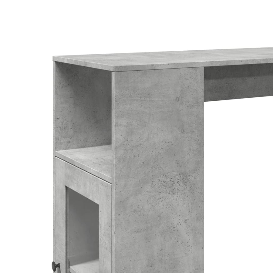 Bartafel met rekken 101x40x103,5 cm bewerkt hout betongrijs