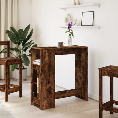 Bartafel met rekken 101x40x103,5 cm bewerkt hout gerookt eiken