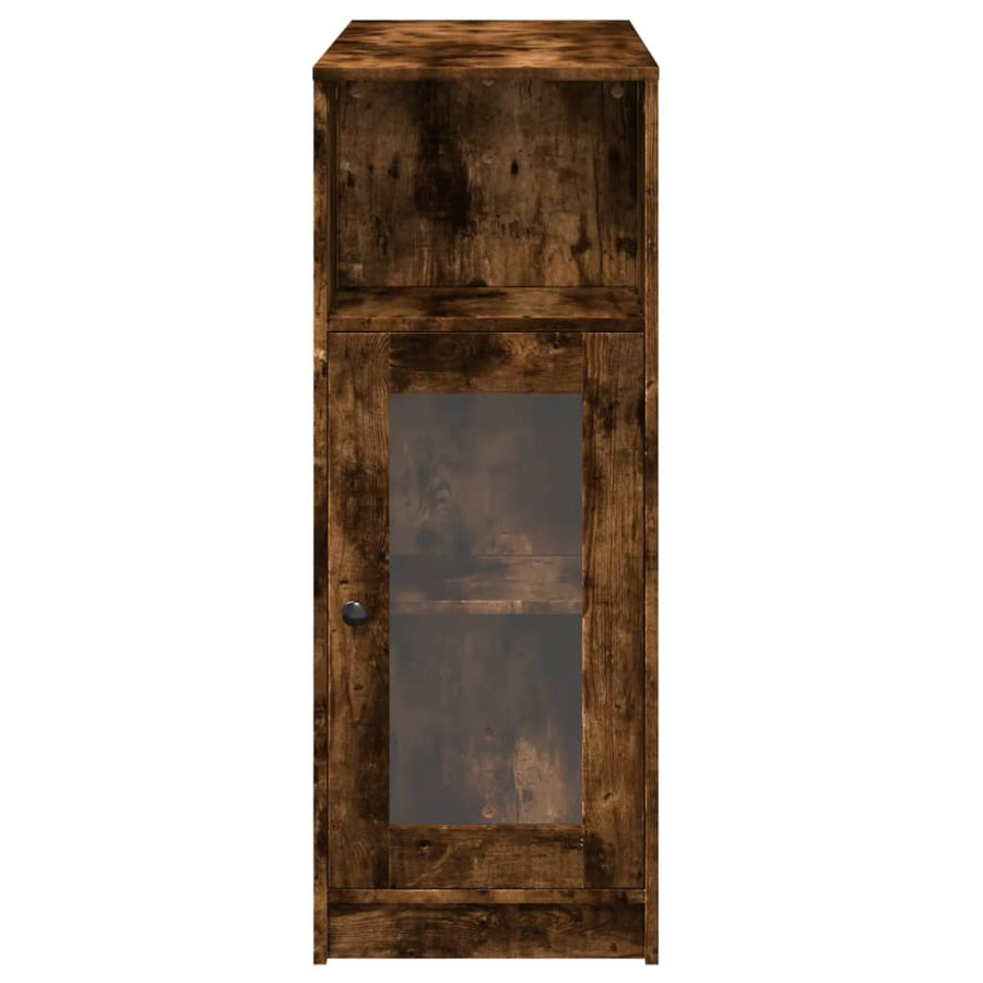 Bartafel met rekken 101x40x103,5 cm bewerkt hout gerookt eiken