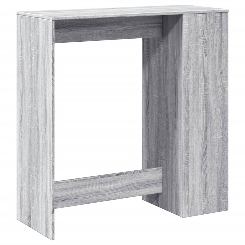 Bartafel met rekken 101x40x103,5 cm bewerkt hout grijs sonoma