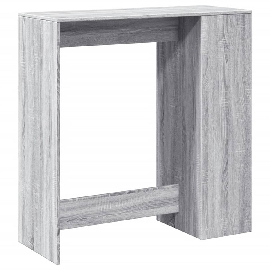 Bartafel met rekken 101x40x103,5 cm bewerkt hout grijs sonoma