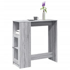 Bar table with shelves 101x40x103.5 cm engineered wood grey Sonoma