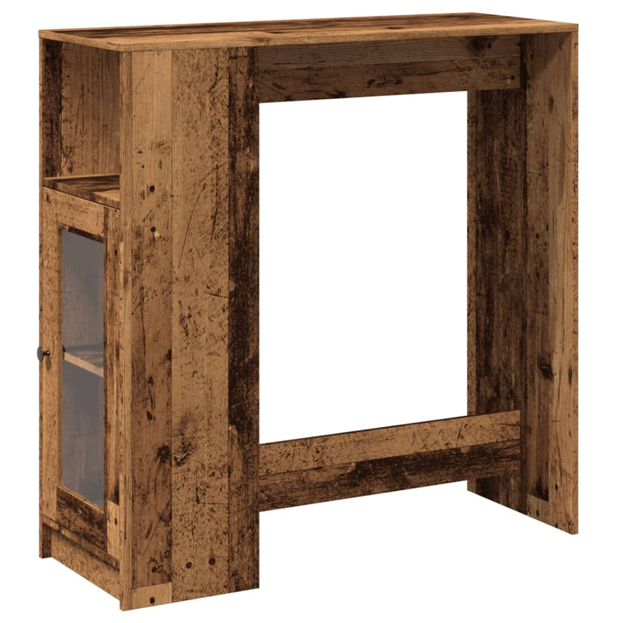 Bartafel met rekken 101x40x103,5 cm bewerkt hout oud houtkleur