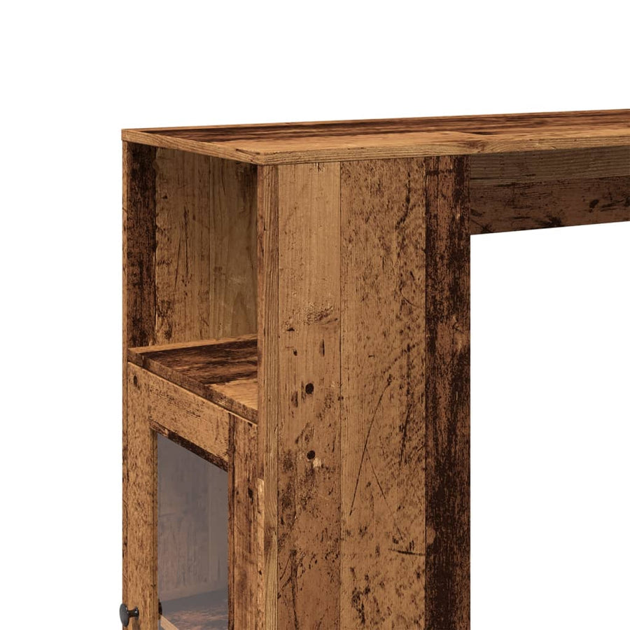 Bartafel met rekken 101x40x103,5 cm bewerkt hout oud houtkleur