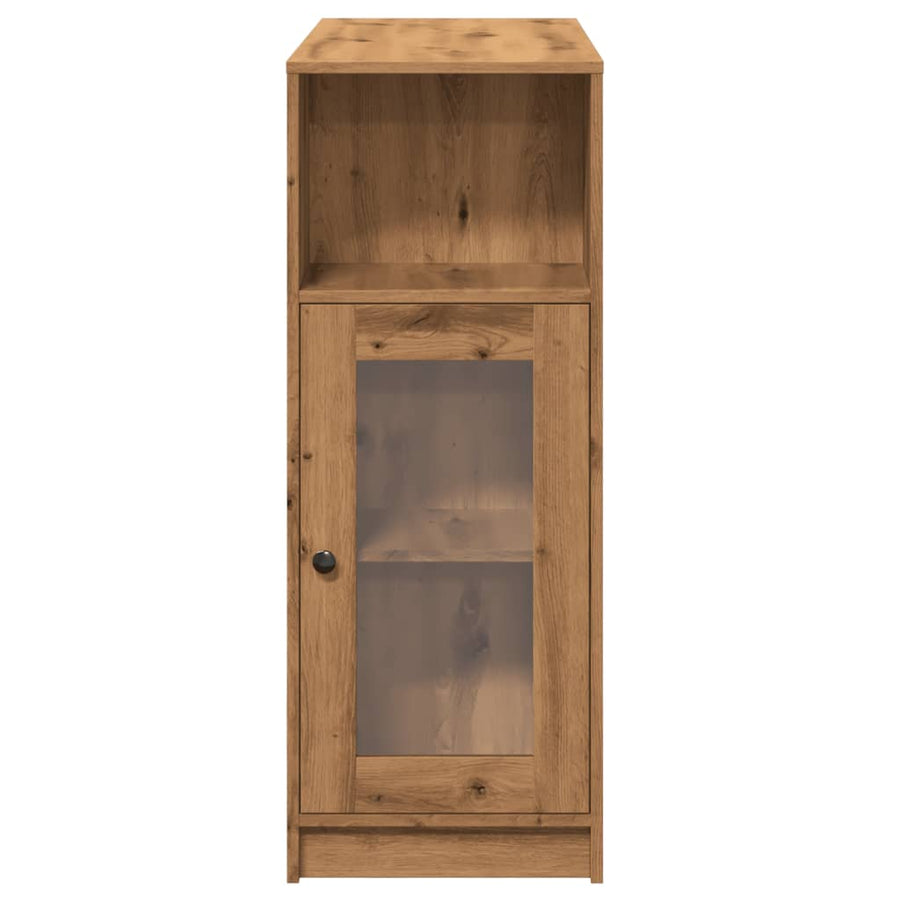 Bartafel met rekken 101x40x103,5 cm hout artisanaal eikenkleur