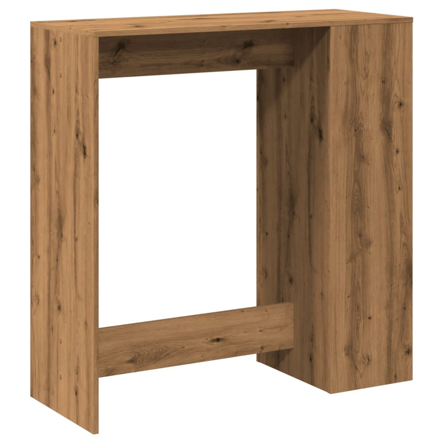 Bartafel met rekken 101x40x103,5 cm hout artisanaal eikenkleur