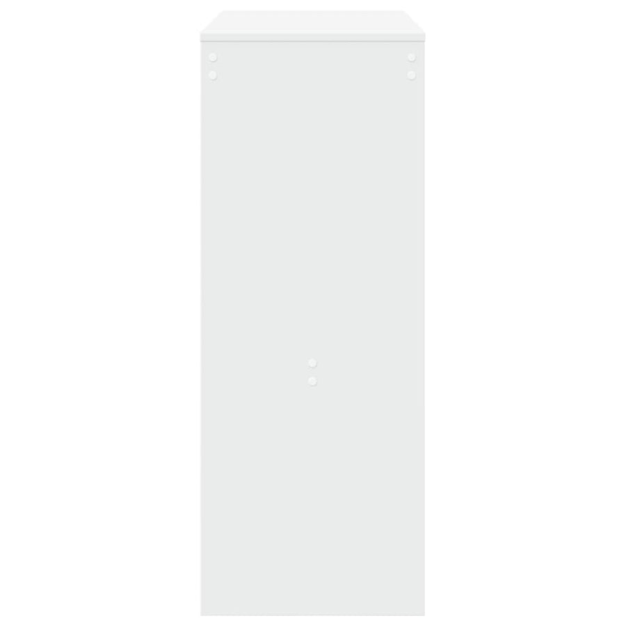 Bartafel met rekken 90x40x103,5 cm bewerkt hout wit