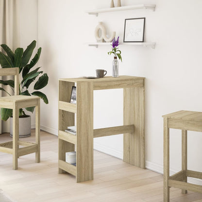 Bartafel met rekken 90x40x103,5 cm hout sonoma eikenkleur