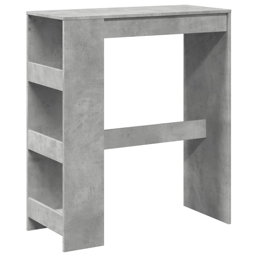 Bartafel met rekken 90x40x103,5 cm bewerkt hout betongrijs