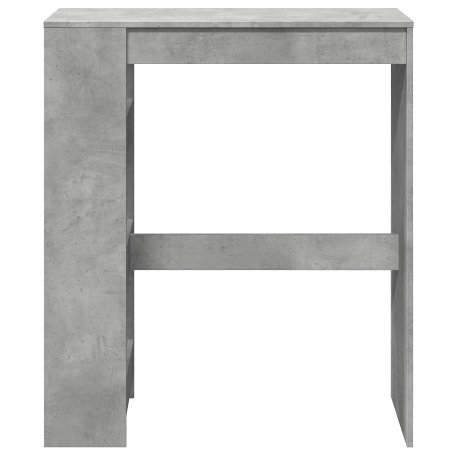 Bartafel met rekken 90x40x103,5 cm bewerkt hout betongrijs