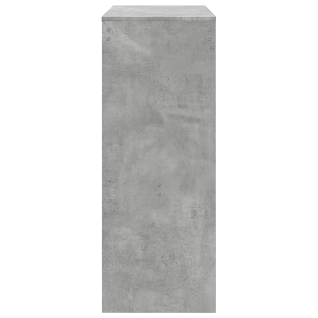 Bartafel met rekken 90x40x103,5 cm bewerkt hout betongrijs