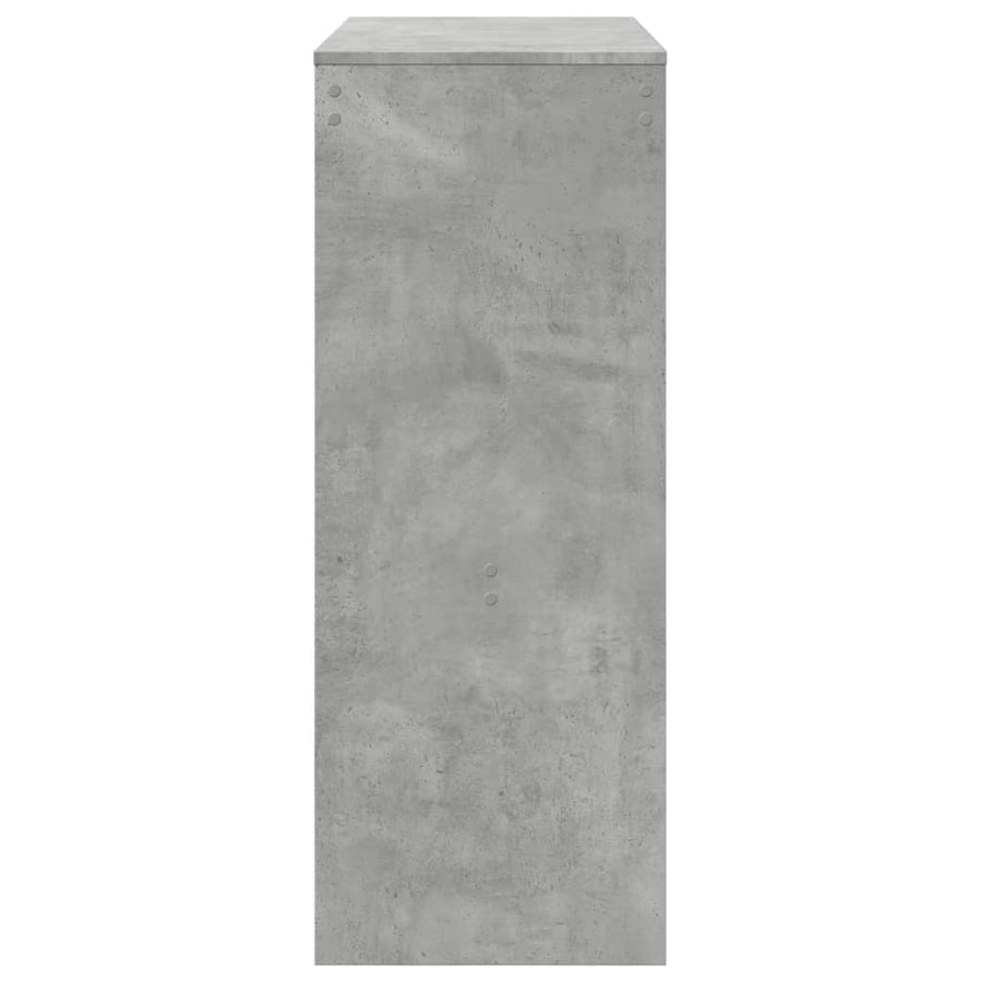 Bartafel met rekken 90x40x103,5 cm bewerkt hout betongrijs