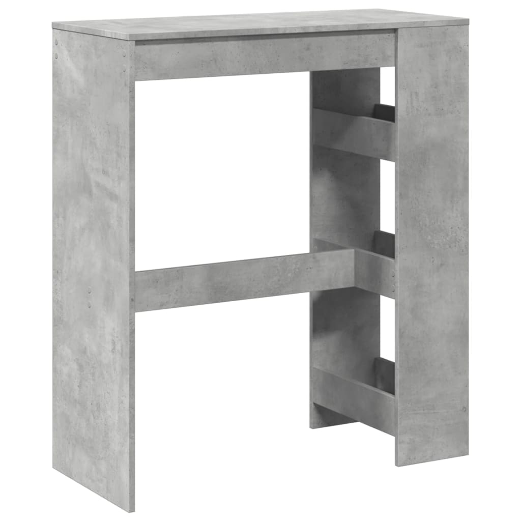 Bartafel met rekken 90x40x103,5 cm bewerkt hout betongrijs