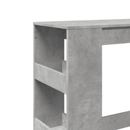 Bartafel met rekken 90x40x103,5 cm bewerkt hout betongrijs