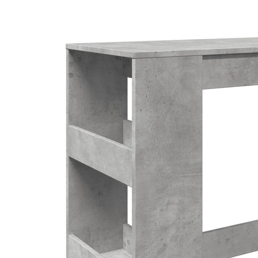 Bartafel met rekken 90x40x103,5 cm bewerkt hout betongrijs
