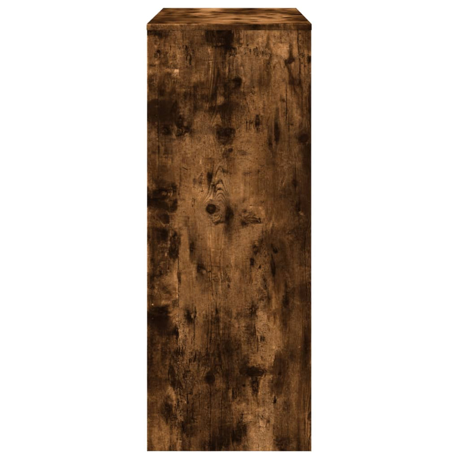 Bartafel met rekken 90x40x103,5 cm bewerkt hout gerookt eiken