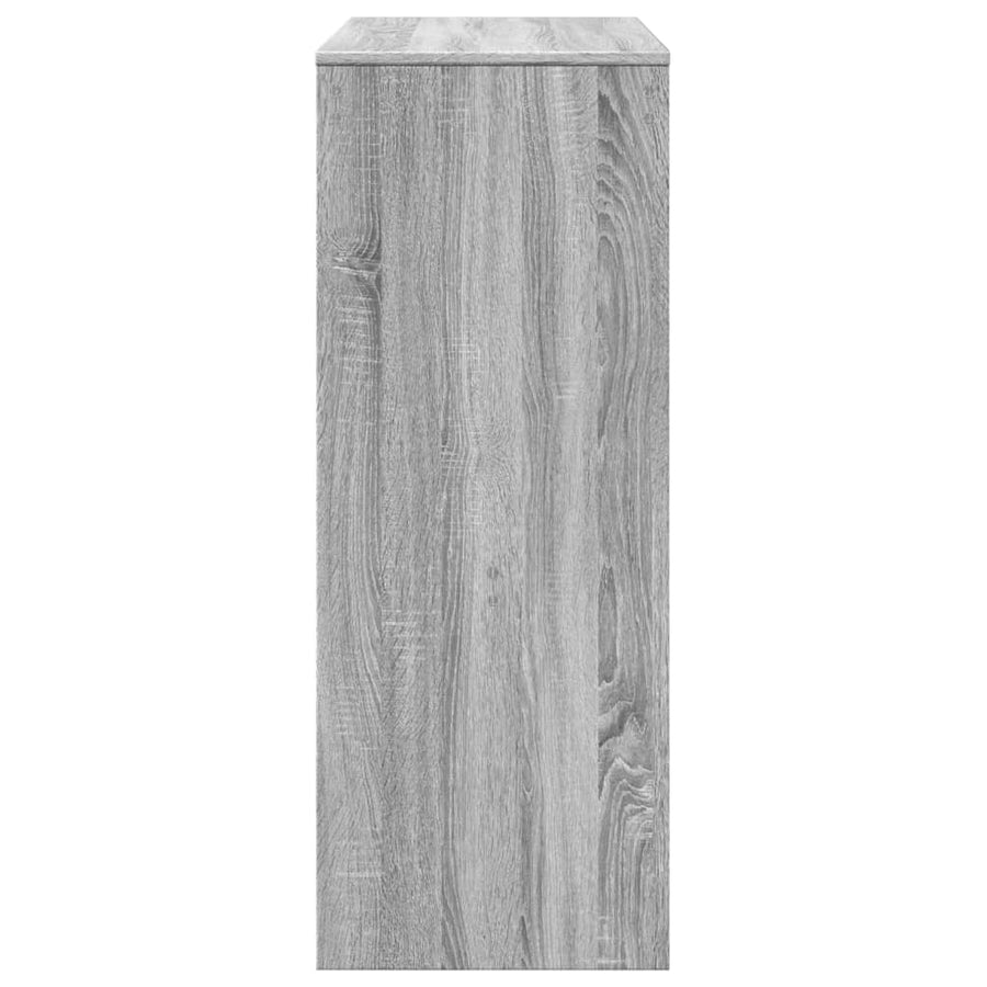 Bartafel met rekken 90x40x103,5 cm bewerkt hout grijs sonoma