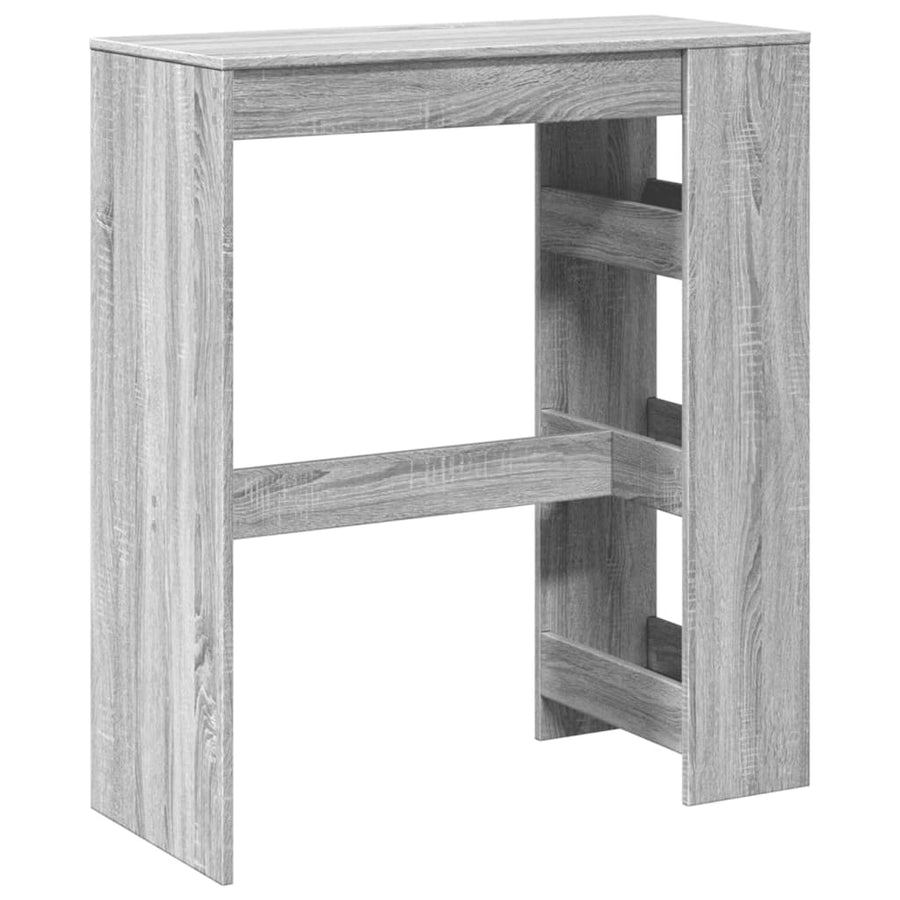 Bartafel met rekken 90x40x103,5 cm bewerkt hout grijs sonoma