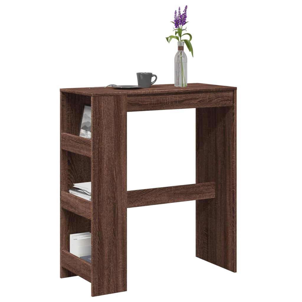 Bartafel met rekken 90x40x103,5 cm bewerkt hout bruin eiken