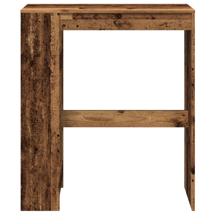 Bartafel met rekken 90x40x103,5 cm bewerkt hout oud houtkleurig