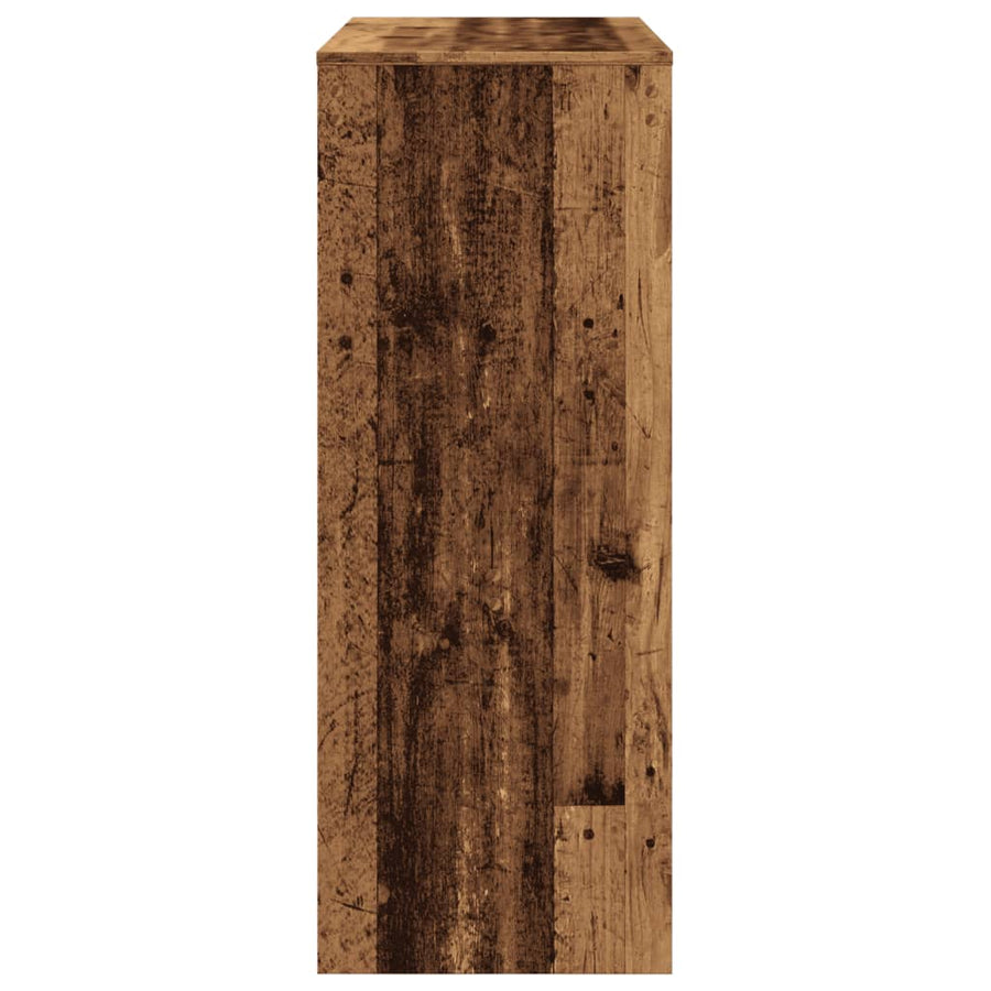Bartafel met rekken 90x40x103,5 cm bewerkt hout oud houtkleurig