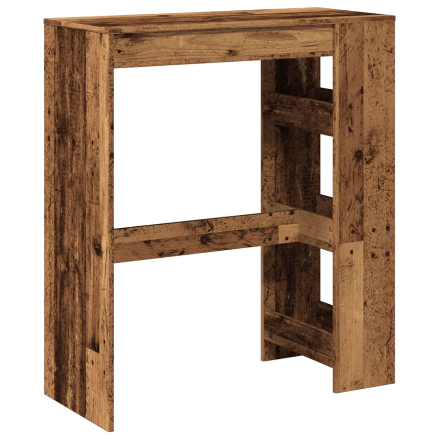 Bartafel met rekken 90x40x103,5 cm bewerkt hout oud houtkleurig