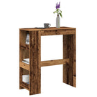Bartafel 90x40x103,5 cm bewerkt hout oud houtkleurig